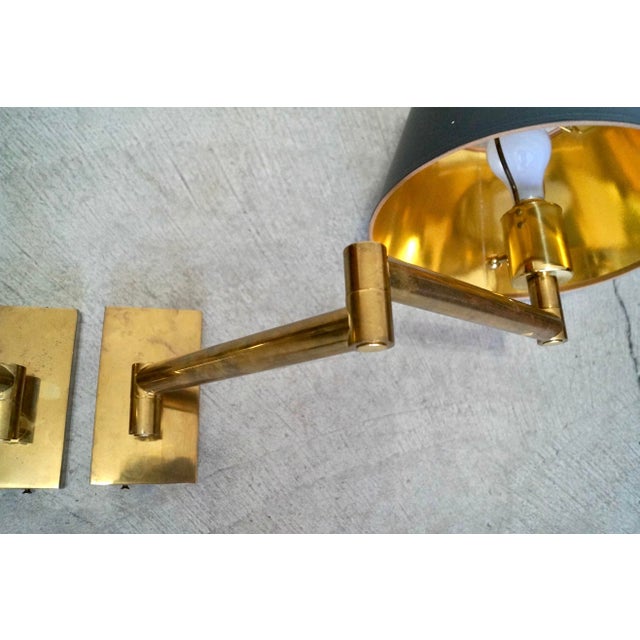 1960’s Mid-Century Hollywood Regency Brass Sconces by Chapman - A Pair For Sale - Image 11 of 12