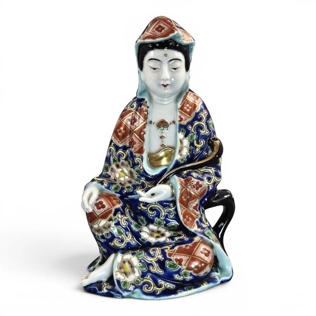 Japanese Arita Figure of Jigoku Dayū with Kiseru, 1921 For Sale - Image 10 of 10