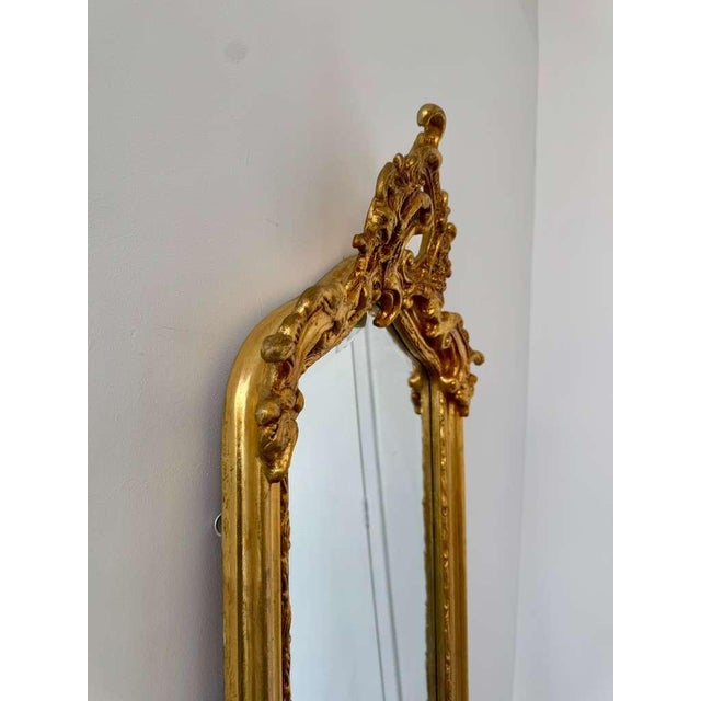 Rococo Rococo Gold Floor Mirror – Romantic Ornate Statement Piece For Sale - Image 3 of 12