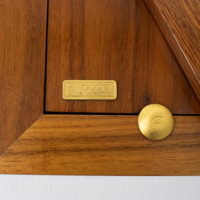 Wood Gucci Italy Exotic Wood Picture Frame For Sale - Image 7 of 8