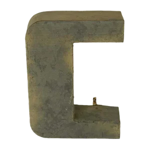 Italian Tin Letter C, 1970s