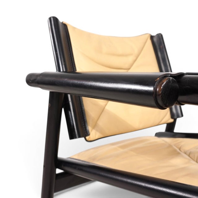 1970s Set of Leather Lounge Chair with Ottoman by Hans Eichenberger for WK Möbel, 1970 For Sale - Image 5 of 18