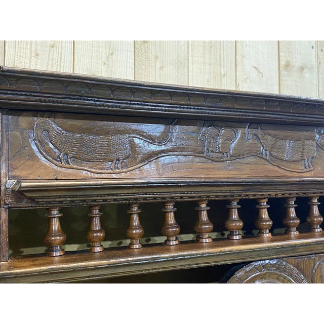 Wood 19th Century Oak Wall Unit For Sale - Image 7 of 11