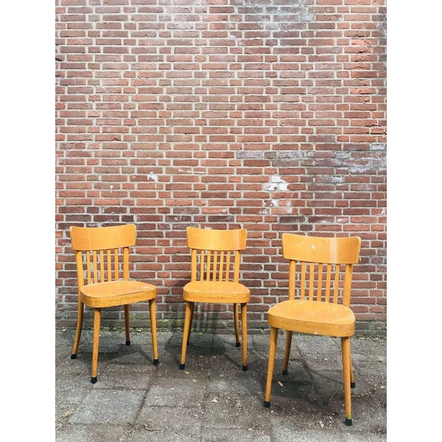 Mid-Century Modern Wooden Dining Chairs from Erco, 1960s, Set of 3 For Sale - Image 3 of 11