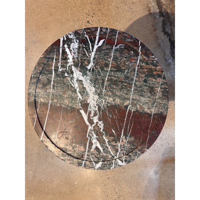 Brown 19th Century French Walnut Table With Marble Top For Sale - Image 8 of 10