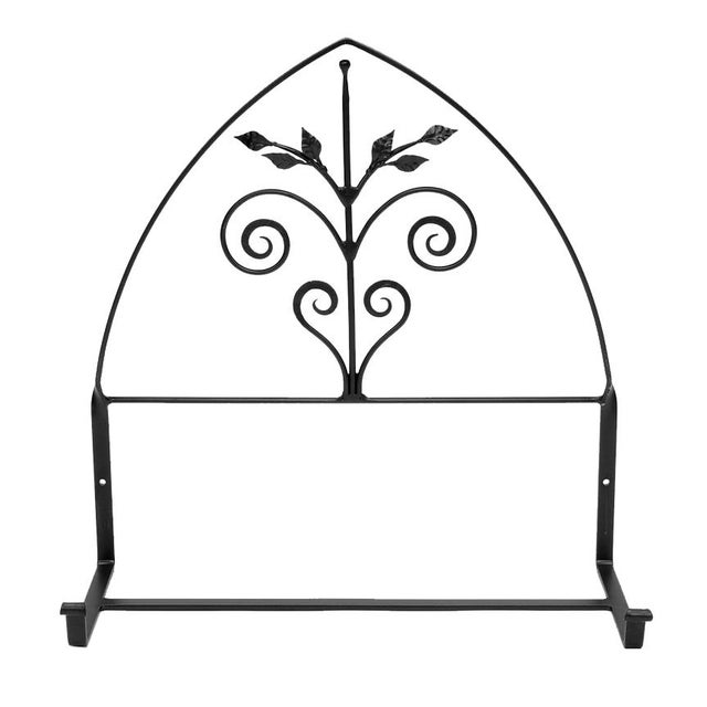 Hand-forged in wrought iron, this is a decorative bracket for wall-mounting a flower or window box planter. Made with...