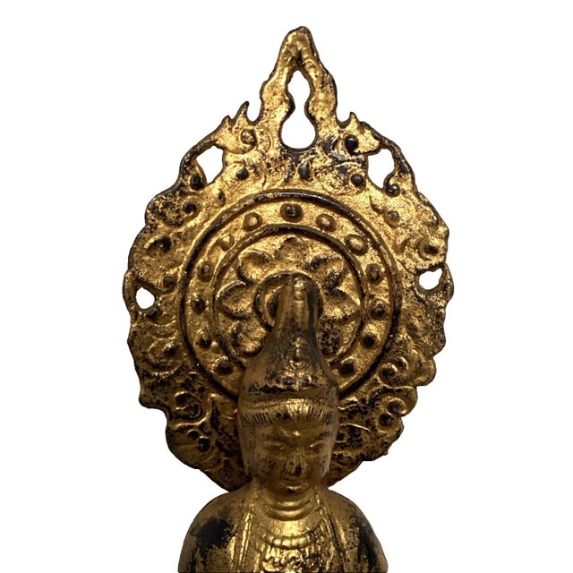 This 23-inch statue is a Japanese representation of Kannon Bosatsu (the Bodhisattva Avalokiteshvara), specifically in the...