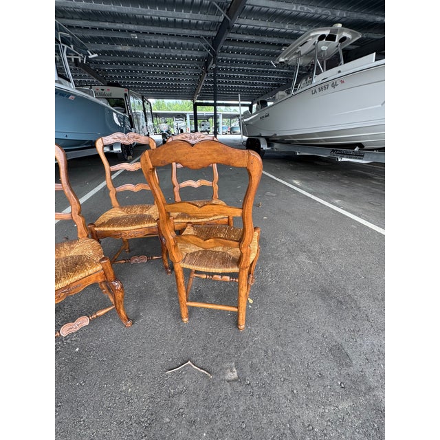 Wood Set of 4 French Dining Chairs For Sale - Image 7 of 7