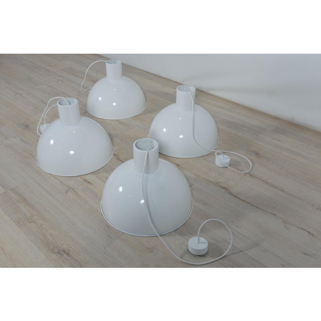 Metal Mid-Century Modern Danish Bunker Pendant Lamp by Johannes Hammerborg for Fog & Menup, 1970s For Sale - Image 7 of 17