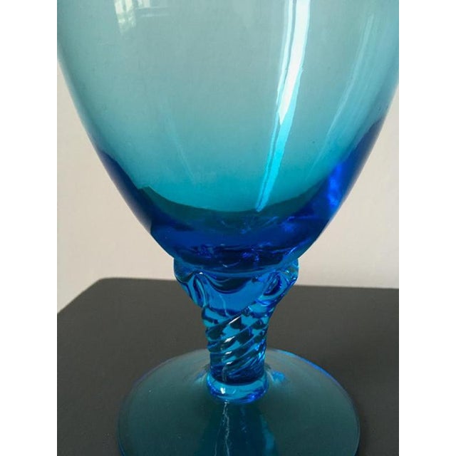 Postmodern Turquoise Murano Glass Bottle, Italy, 1960s For Sale - Image 4 of 16