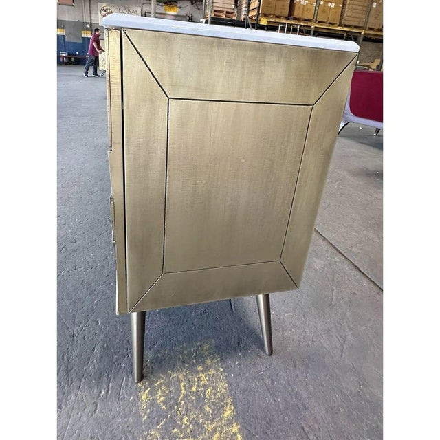 Global Views Triangle Cabinet-Brass For Sale - Image 10 of 12
