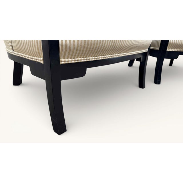 Jay Spectre for Century Furniture Wallis Simpson Lounge Chairs, a Pair For Sale - Image 12 of 17