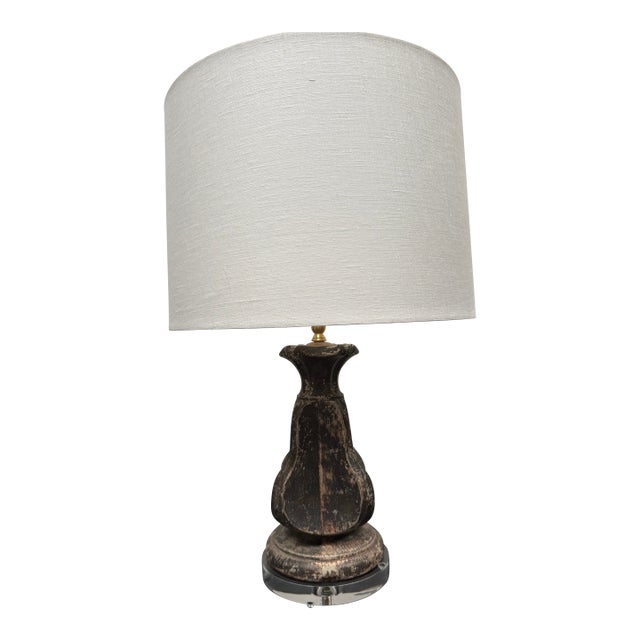 Black Antique Fragment Lamp For Sale