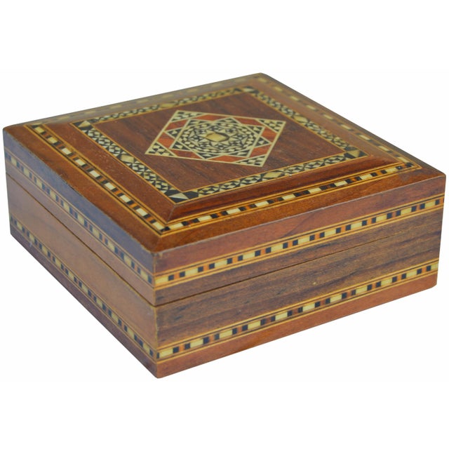 Mid 20th Century Box W/ Mother-Of-Pearl Inlay For Sale - Image 5 of 5