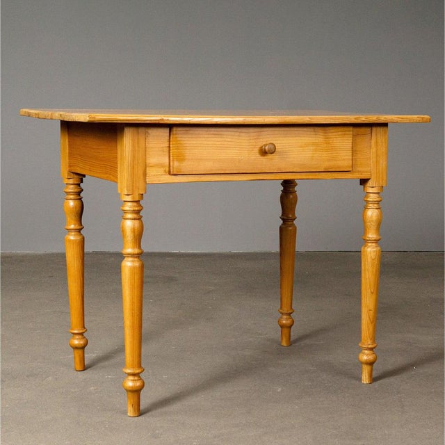 Biedermeier Style Table in Pine For Sale - Image 16 of 16