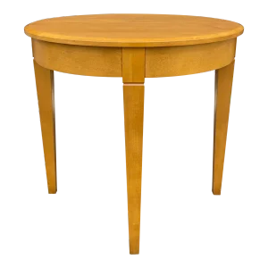 Ethan Allen Elements Collection Contemporary Maple Round Side Table or Center Table (27-8204)