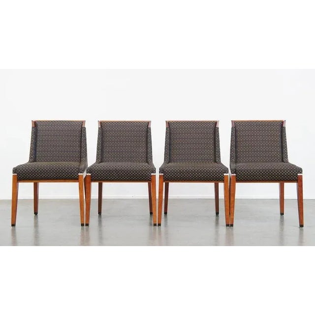 Beautiful set of 4 rare Art Deco design dining chairs from Schuitema's Decoforma series. : This beautiful set of Art Deco...