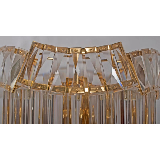 Metal Brass & Murano Glass Triedri Wall Lights from Venini, 1970s, Set of 2 For Sale - Image 7 of 14