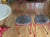 Shabby Chic Early 20th Century Ice Cream Parlor Table and Chairs - Set of 3 For Sale - Image 3 of 7