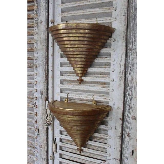 Pair of Venetian Style Giltwood Wall Brackets For Sale - Image 4 of 11