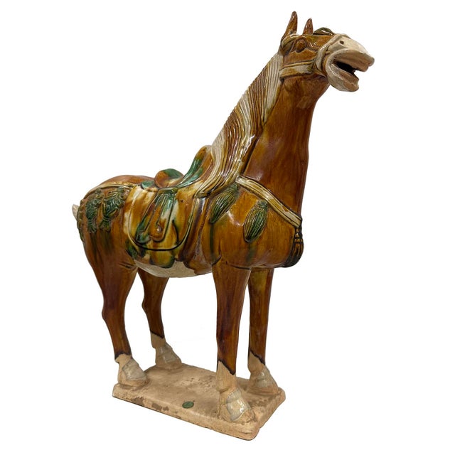 Mid-20th Century Chinese Ceramic Tang SanCai (Tri Color)Horse For Sale - Image 4 of 15