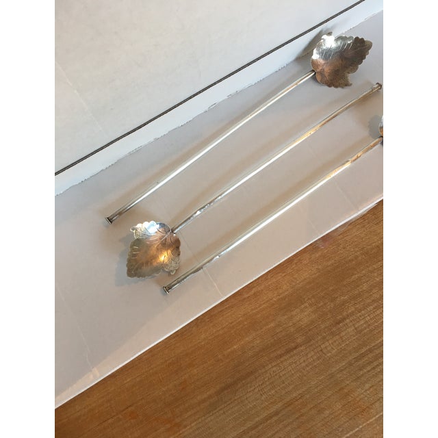 Sterling Silver Mint Julep Straw Spoons Set of 3 Chairish
