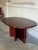 Mid-Century Modern Extendable Rosewood Oval Dining Table Cross Pedestal Mid-Century Modern 1970s For Sale - Image 3 of 11