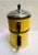 1920s Antique French Art Deco Bright Yellow Graniteware Coffee Pot Bakelite Handle For Sale - Image 5 of 8