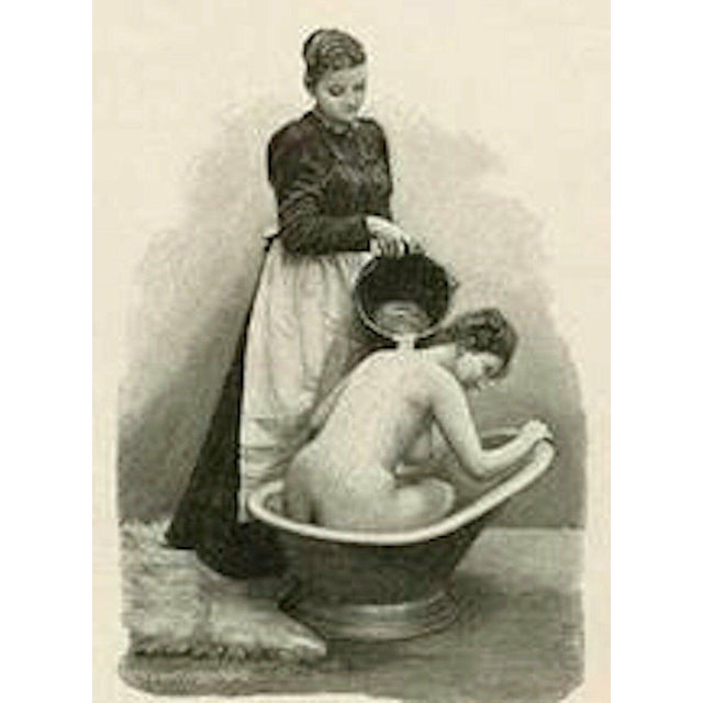 Victorian Victorian Metal Bath Tub With Faux Wood Painted Finish With Provenance, Circa 1895 For Sale - Image 3 of 8