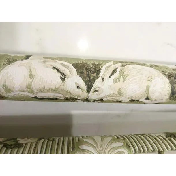 Brunschwig & Fils hand-printed Cherubin et Lapins, wallpaper, angels and rabbits, 2000. Vintage, rare, out of print design...