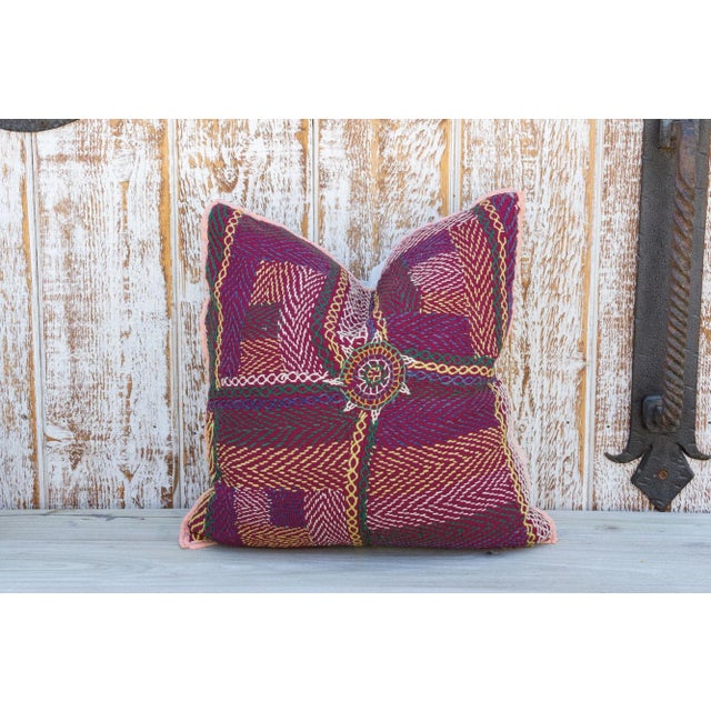 Lilac Sindh Sami Square Pillow For Sale In Los Angeles - Image 6 of 6