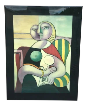 Artisan Made Lacquered Picasso Print ‘Reading’ - 34” X 26”