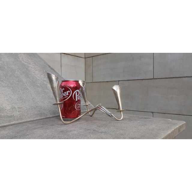 Hans Jensen Denmark Candleholders Pair (2x) 3-Lite Calla Lily Bouquets 1960s MCM For Sale - Image 13 of 13