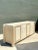Vintage Washed Pencil Reed Credenza With Travertine Top For Sale In West Palm - Image 6 of 12