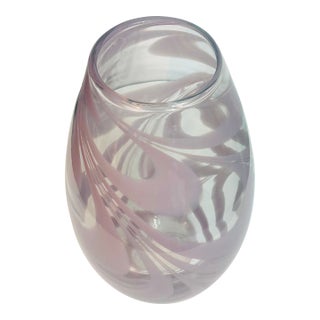 Venini Murano Pennellate Art Glass Vase 1960s Italy Mid Century Modern For Sale