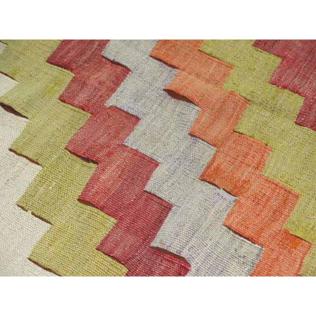 Square Vintage Turkish Kilim - 8'1" x 8'7" For Sale - Image 4 of 6