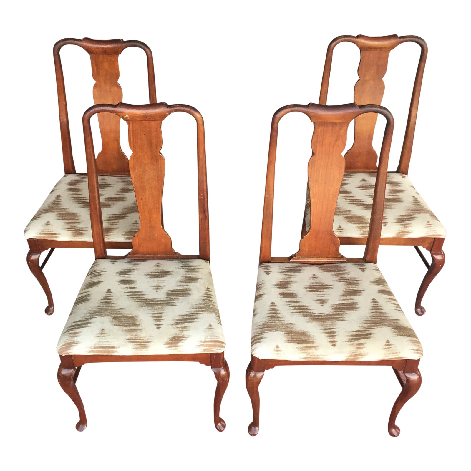1963 Thomasville Queen Anne Chairs Set of 4 Chairish