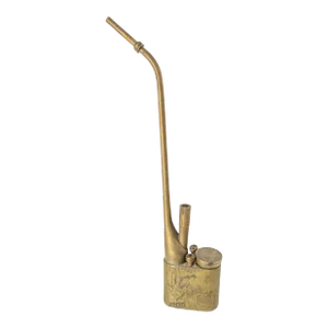 Early 20th Century Chinese Brass Engraved Water Tobacco Pipe