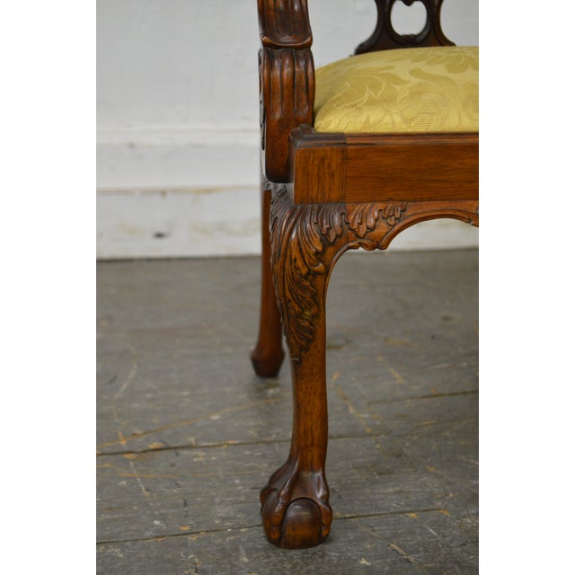 Furnishing Co. Solid Mahogany Hand Carved Chippendale Style