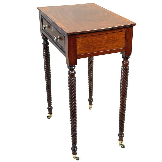Early 19th Century Regency Mahogany Occasional Lamp Table with Drawer, 1820s For Sale - Image 5 of 11