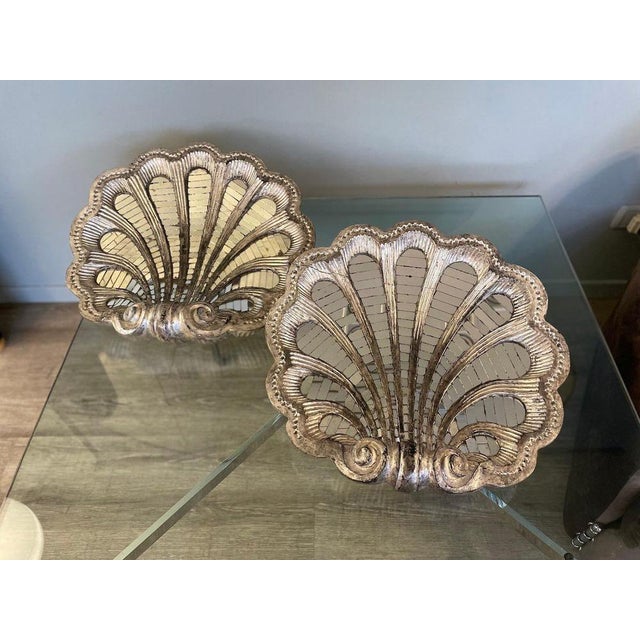 Art Deco Medallions in Silvered Wood and Mirror Mosaic, 1940, Set of 2 For Sale - Image 3 of 18