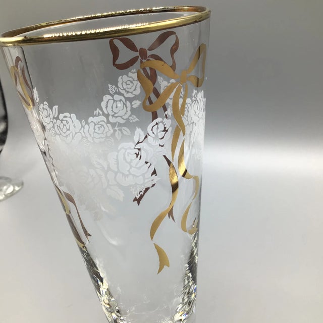 Transparent Celebration Champagne Flutes by Libbey -Set of 6 For Sale - Image 8 of 13