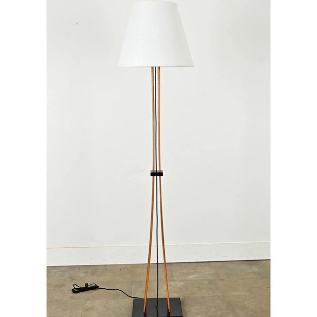 Mid 20th Century French Mid-Century Modern Wood Floor Lamp For Sale - Image 5 of 9