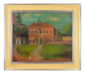 Sirio Pellegrini, Villa, Oil Painting, 1960s