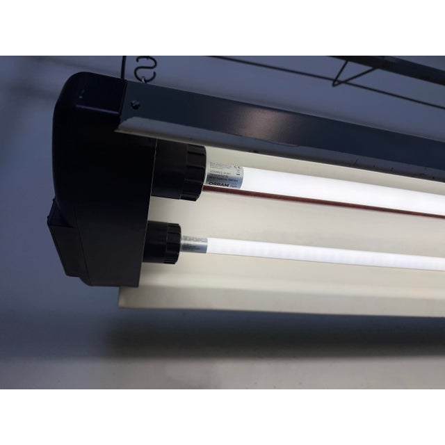 Industrial Grey Hanging Tube Light from Elektrosvit, 1960s For Sale - Image 10 of 18