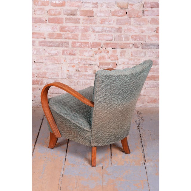 Blue Art Deco Armchairs in Beech, Czech, 1920s, Set of 2 For Sale - Image 8 of 15