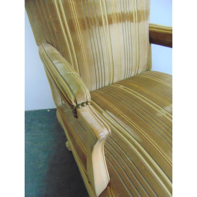 Louis XV Style Cream Painted Lounge Chairs - a Pair For Sale - Image 9 of 10