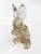 Beautiful Mid-Century hand blown artistic Murano glass rabbit sculpture with golden dots. This fantastic object was...