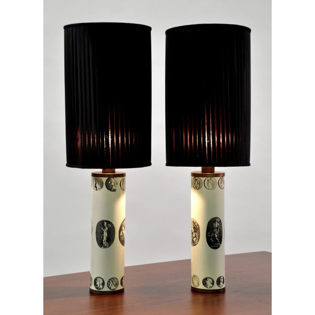 Ivory Piero Fornasetti Cammei Table Lamps - a Pair For Sale - Image 8 of 10