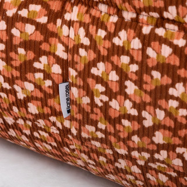 Vintage Restored Togo Fireside Chair and Ottoman in Wild Terracotta Corduroy - Ligne Roset For Sale - Image 14 of 16